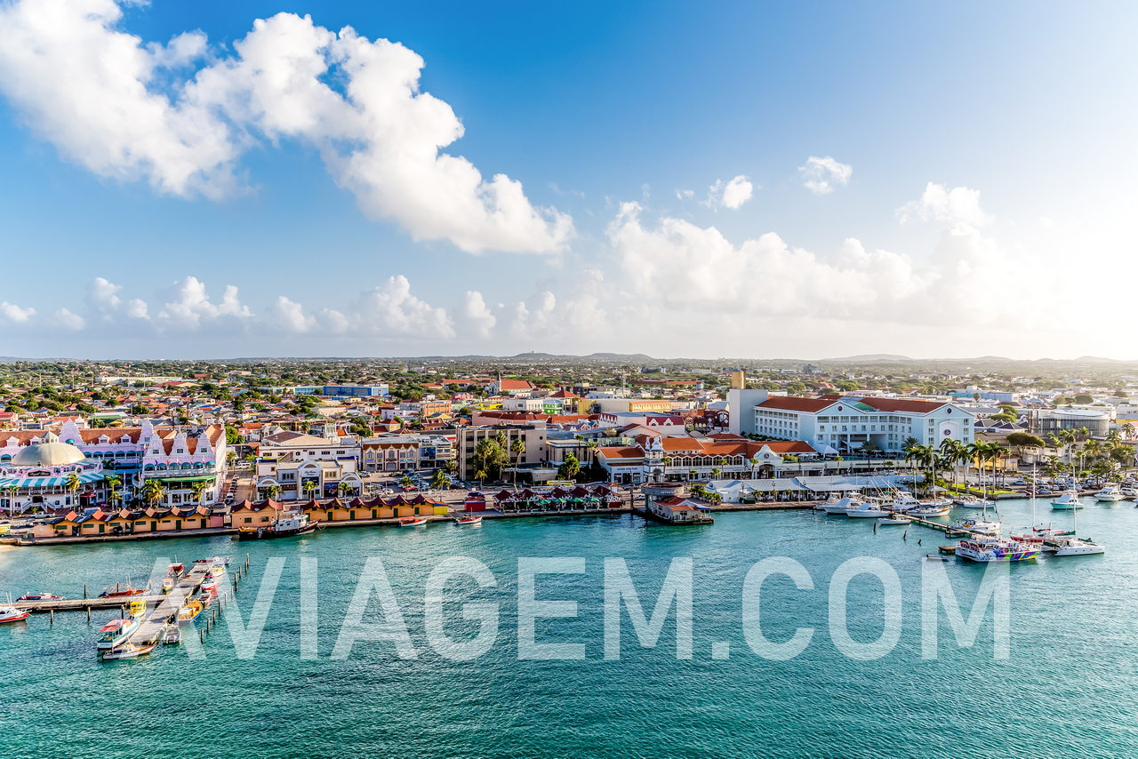 Oranjestad, capital city of Aruba