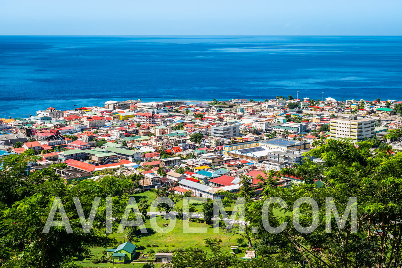 Roseau, capital city of Dominica