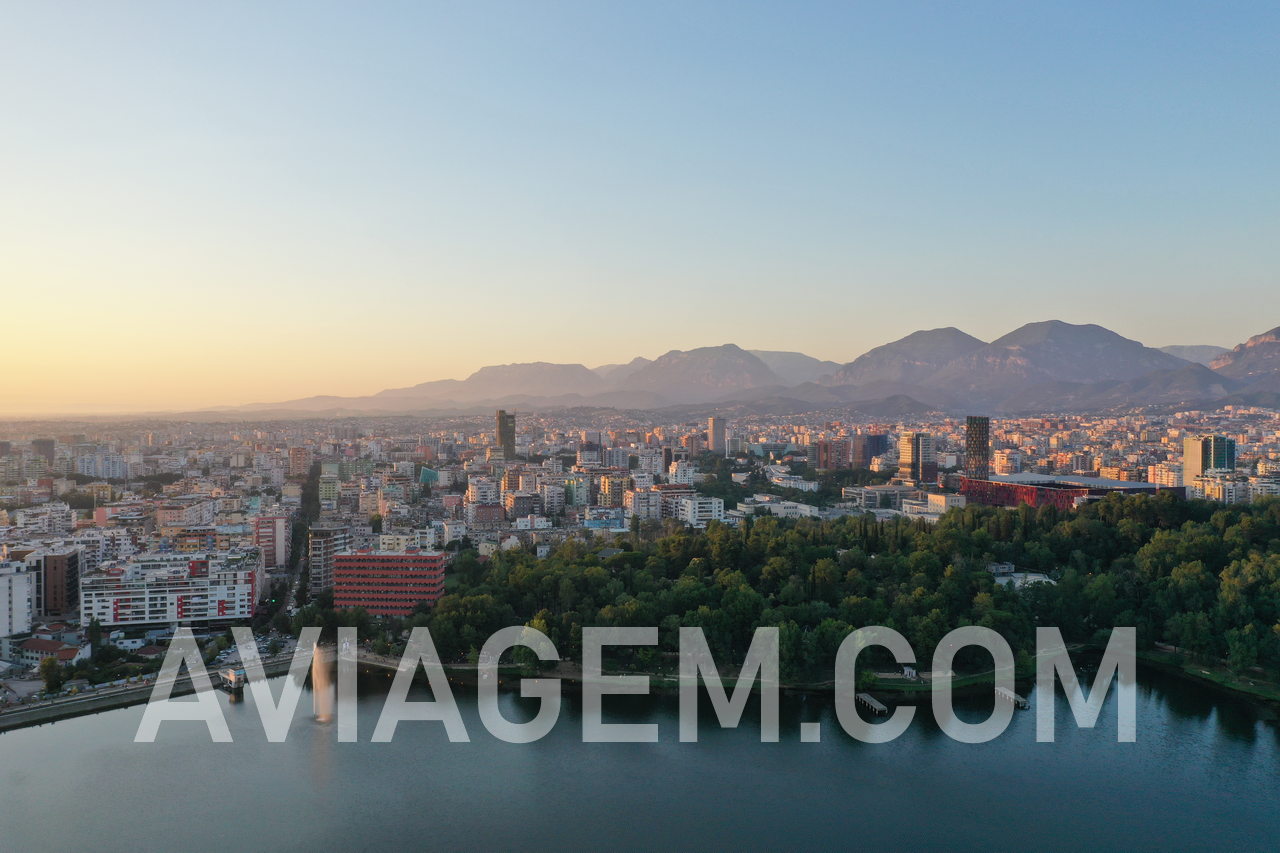 Tirana, capital city of Albania