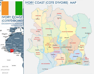 Ivory Coast (Cote d'Ivoire) map