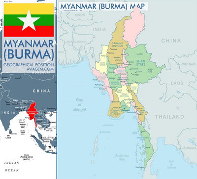 Myanmar (Burma) map