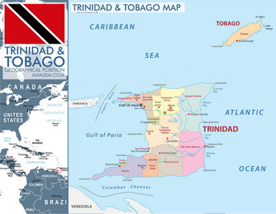 Trinidad and Tobago map