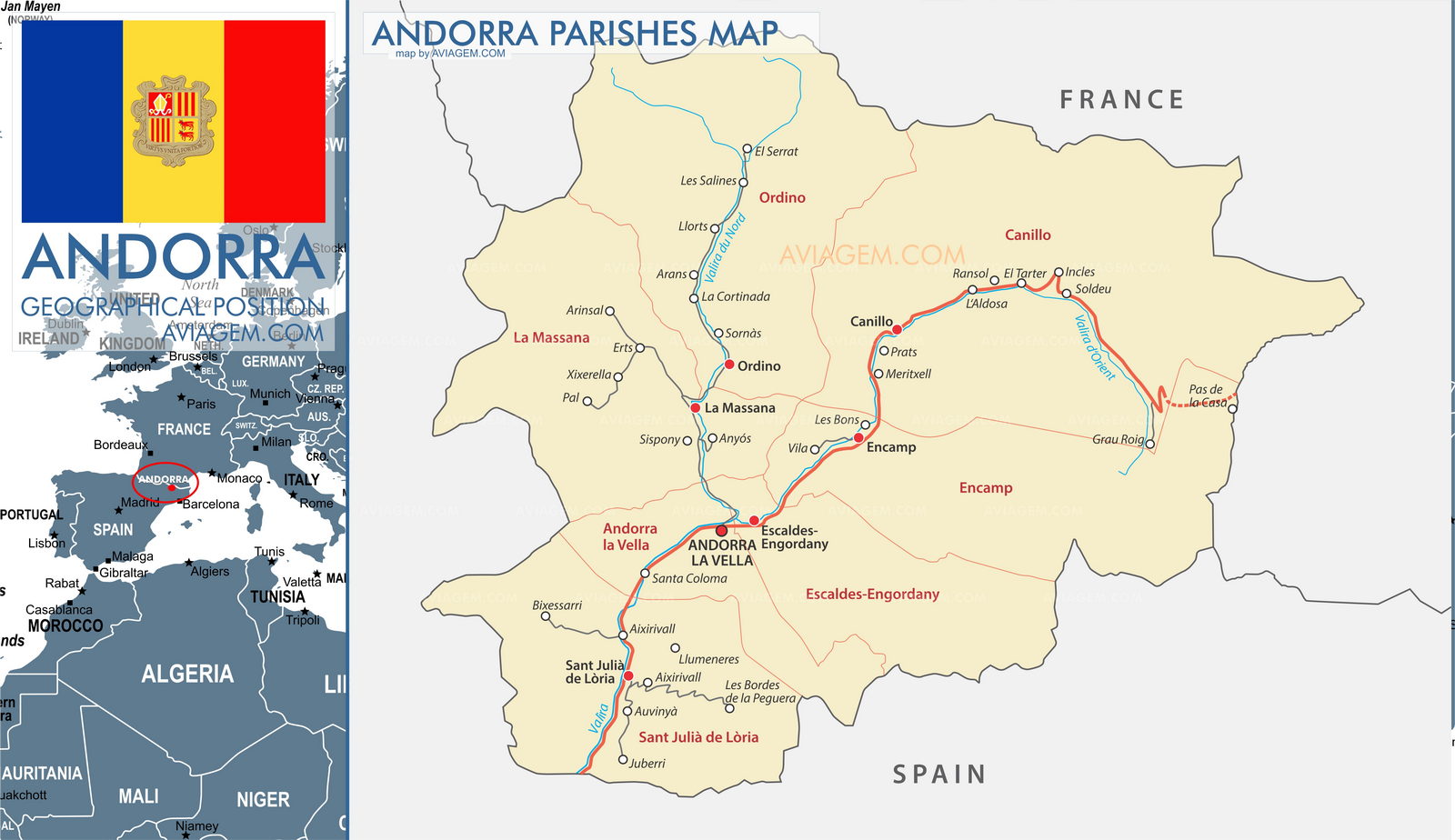 Andorra map