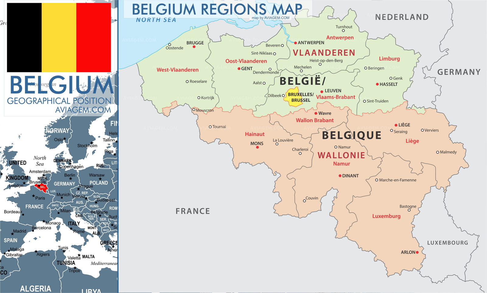 Belgium map