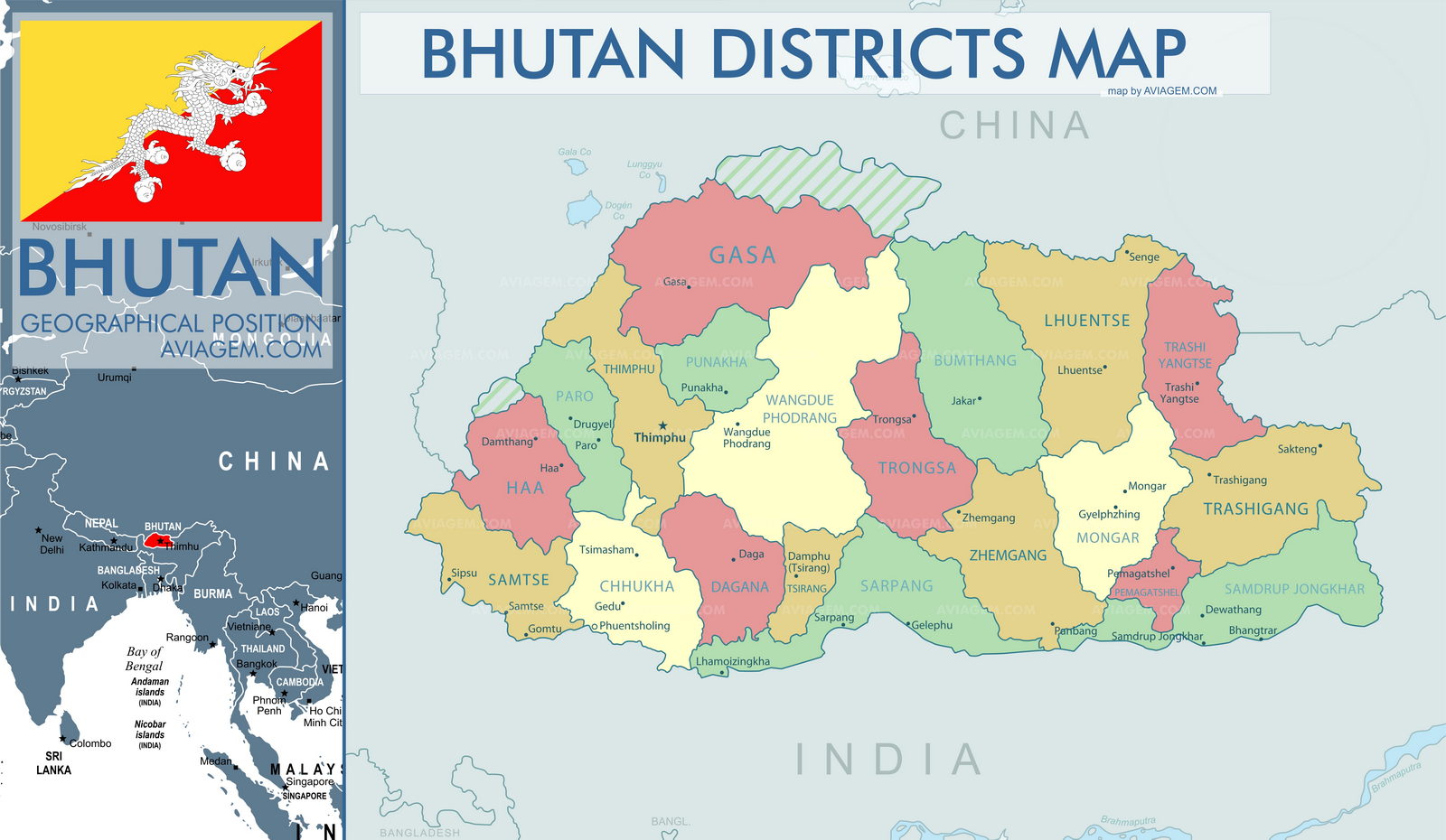 Bhutan map