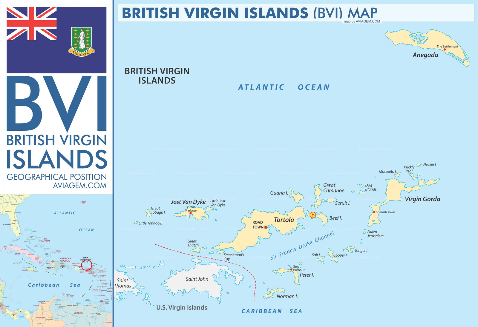 British Virgin Islands map