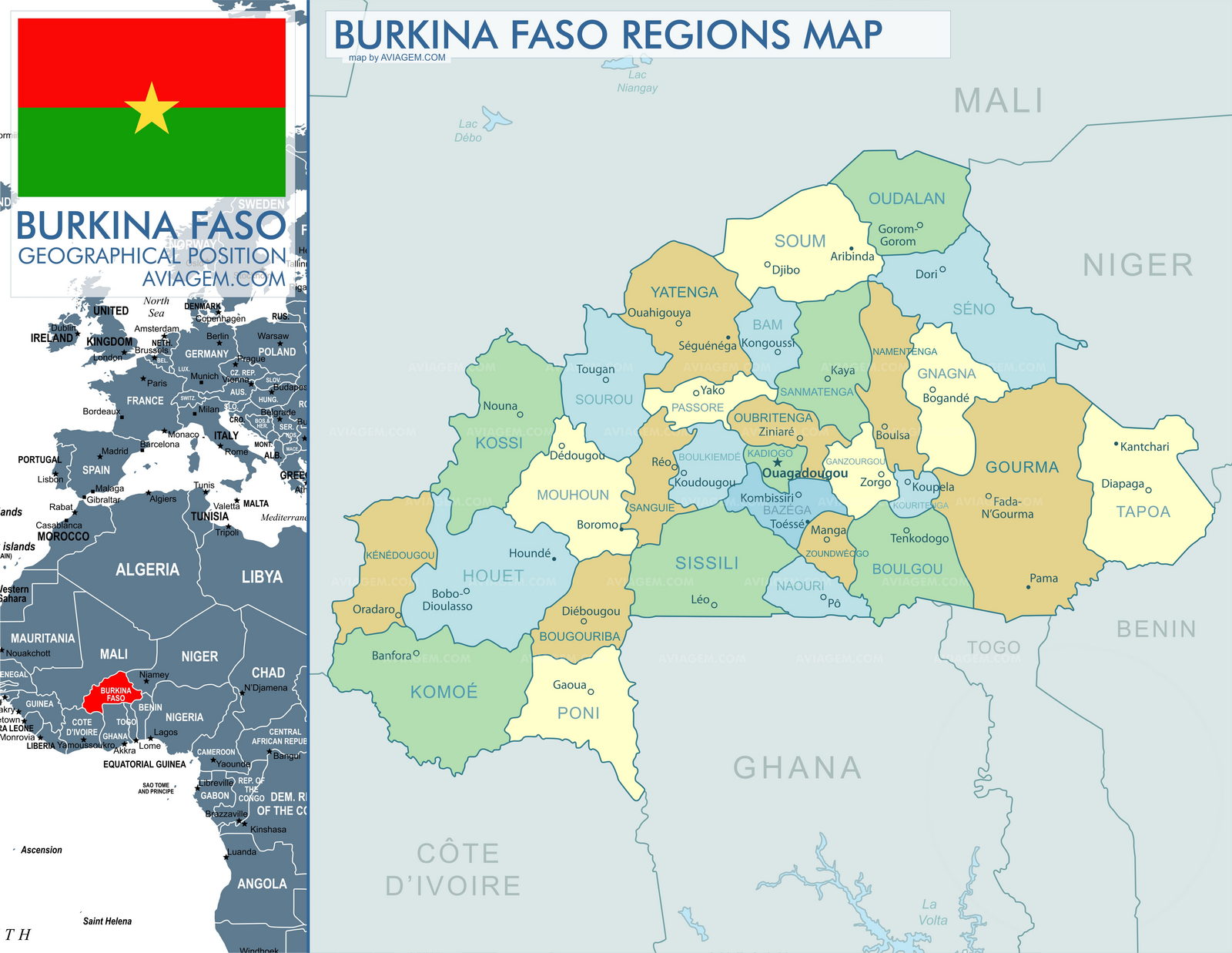 Burkina Faso map