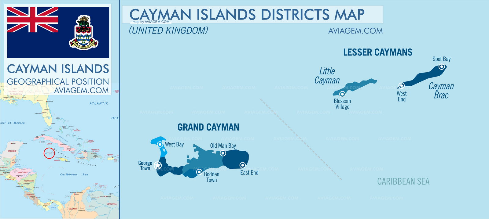 Cayman Islands map