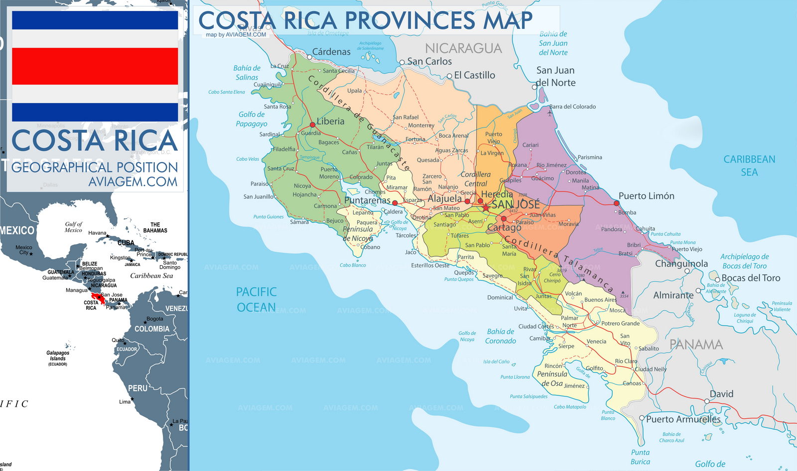 Costa Rica map