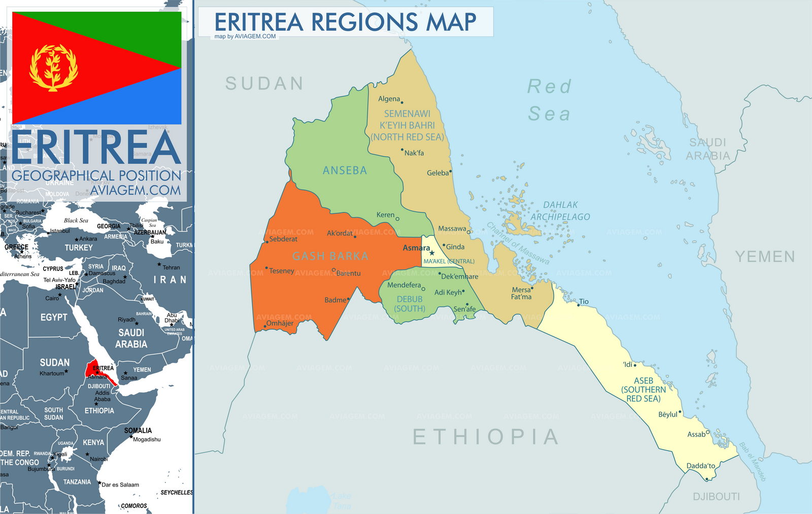 Eritrea map