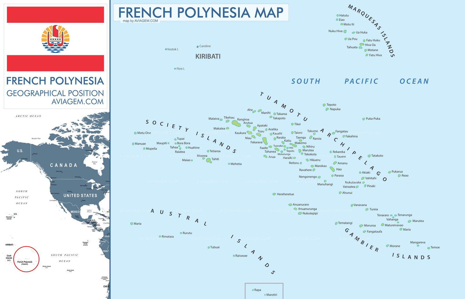 French Polynesia map