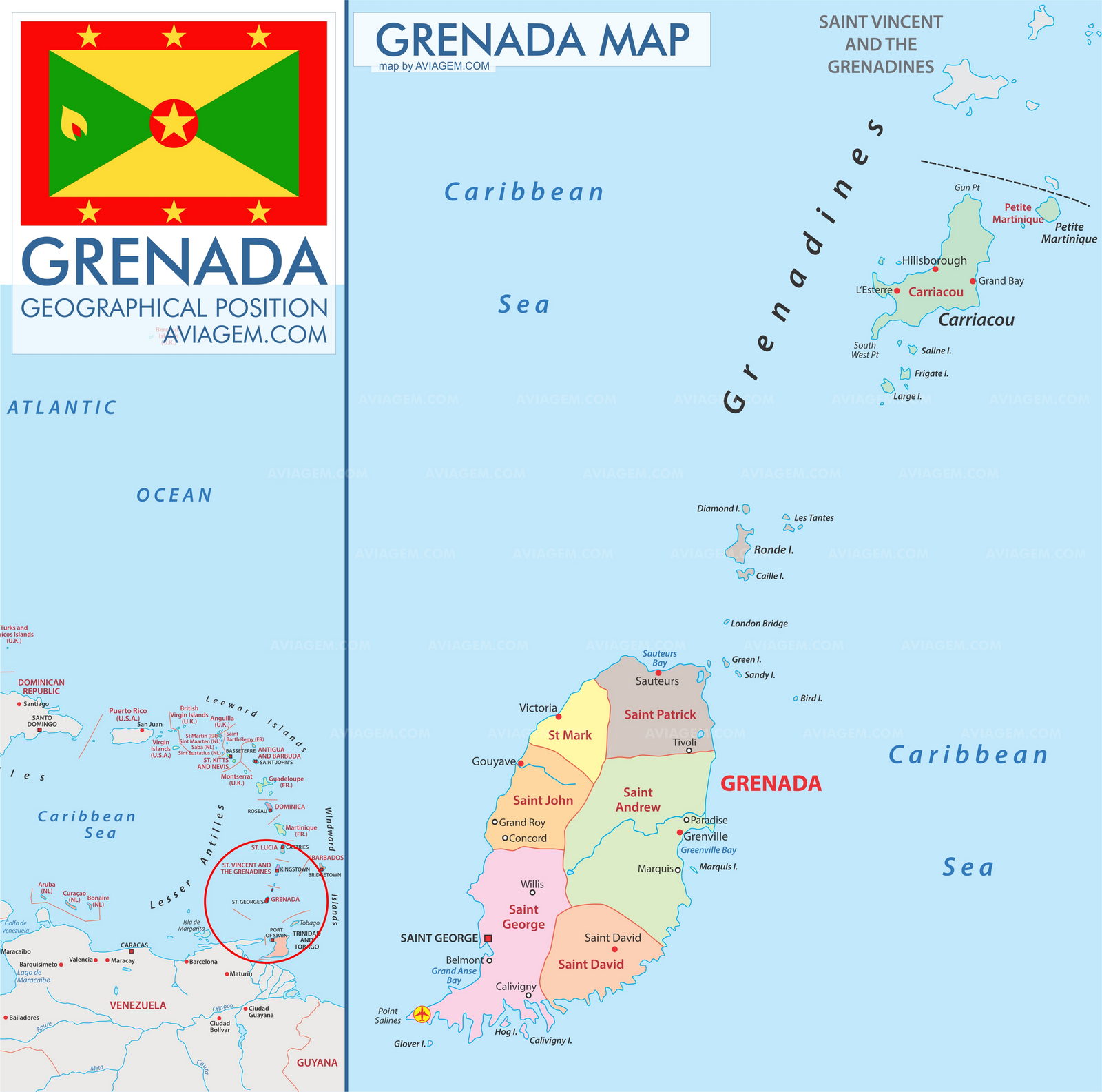 Grenada map