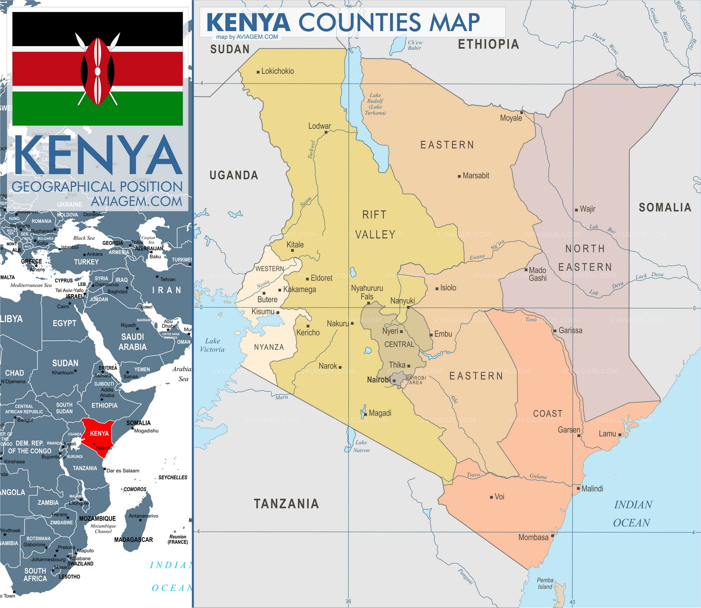 Kenya map