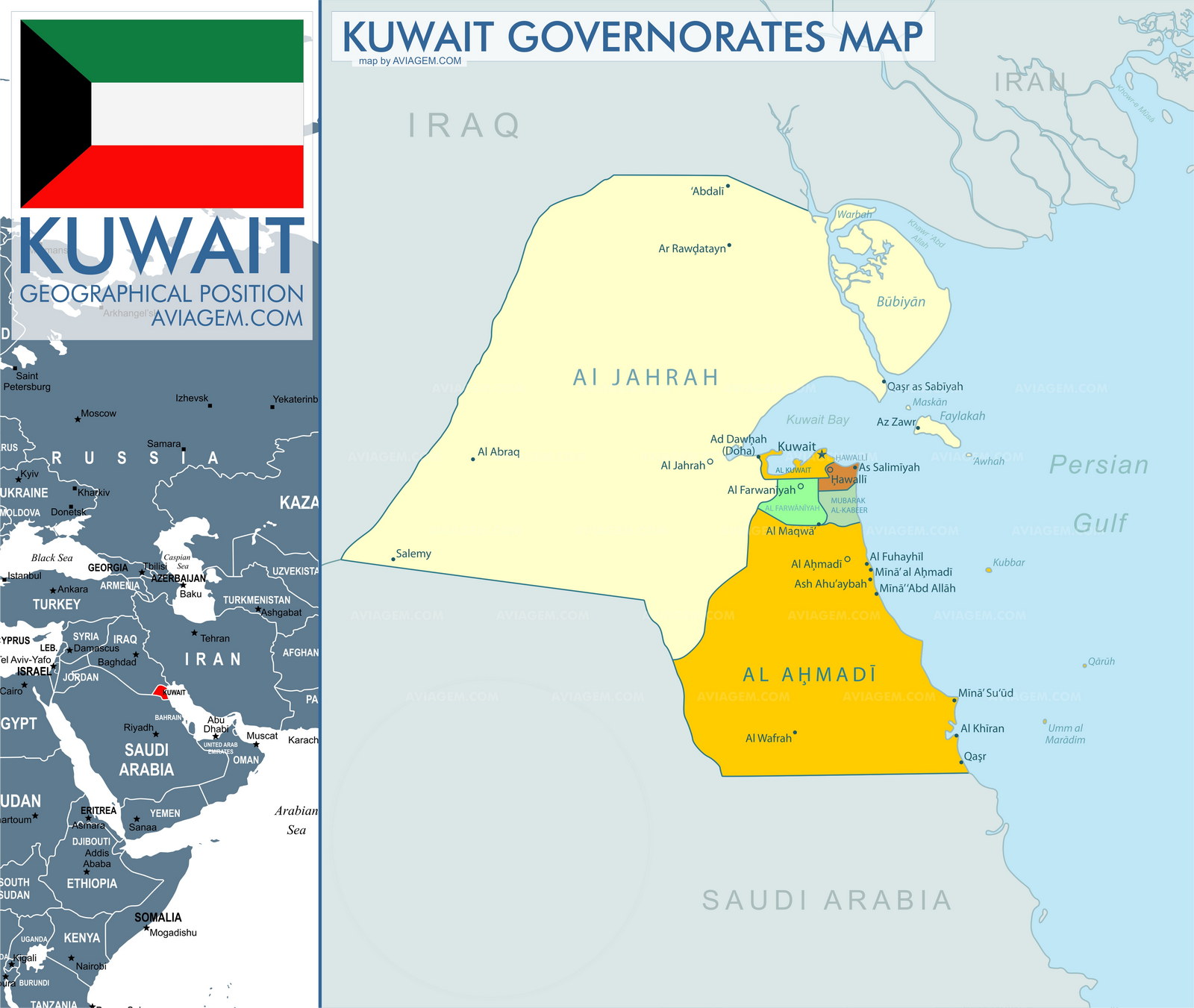 Kuwait map