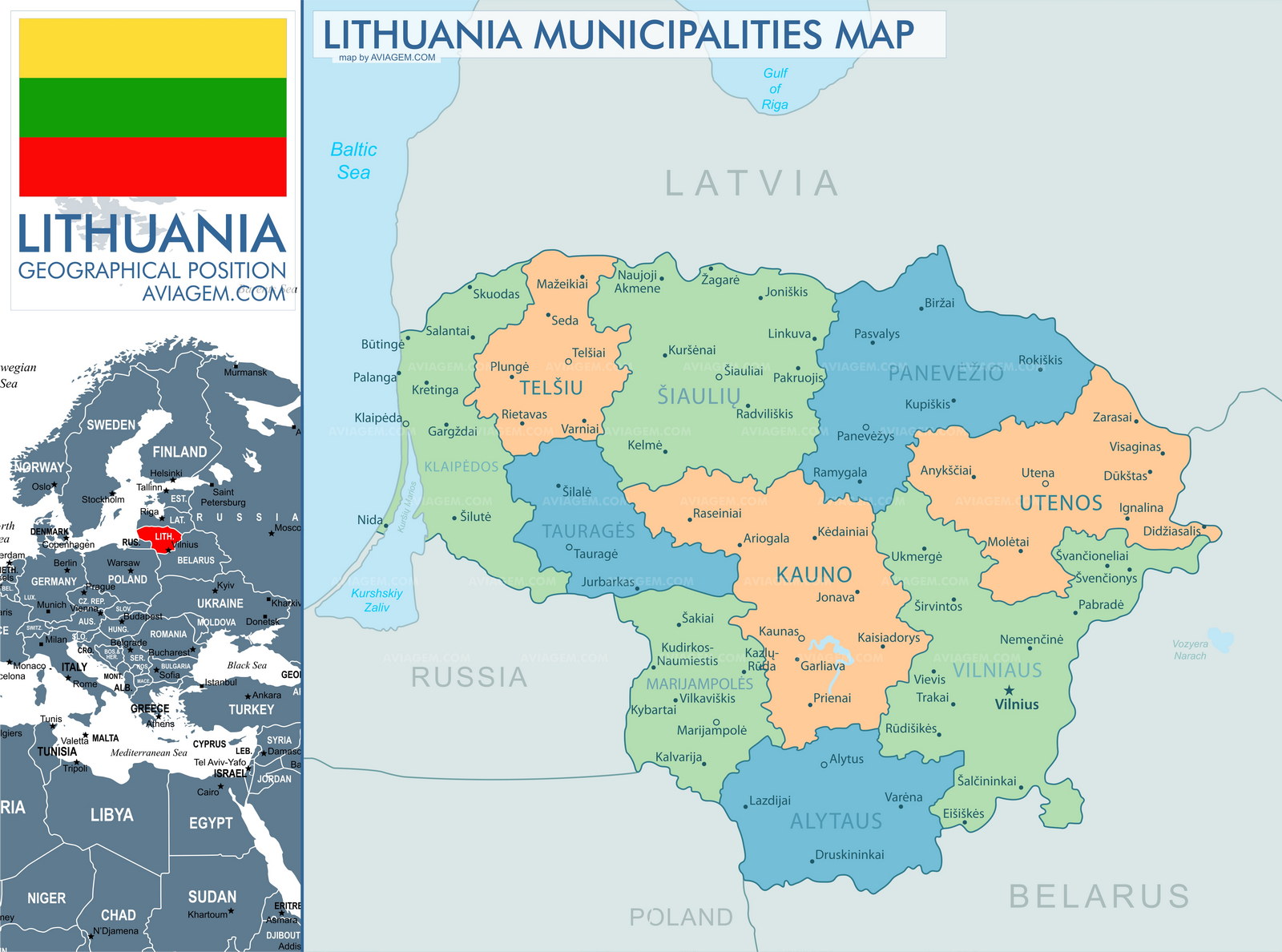 Lithuania map