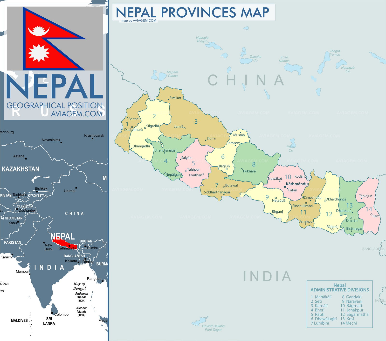 Nepal map