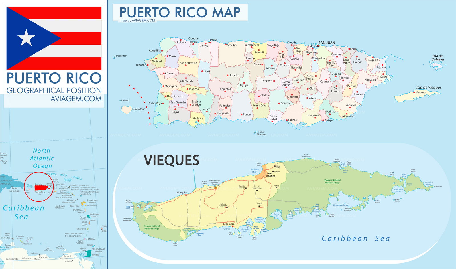 Puerto Rico map