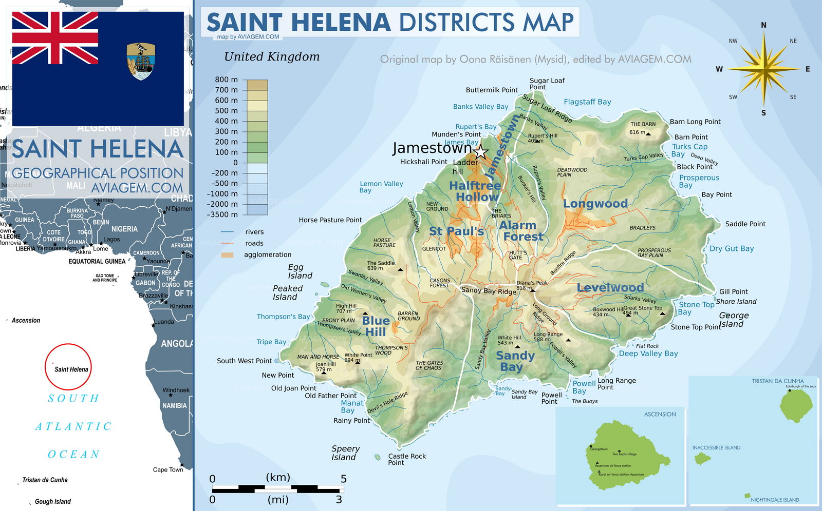 Saint Helena map