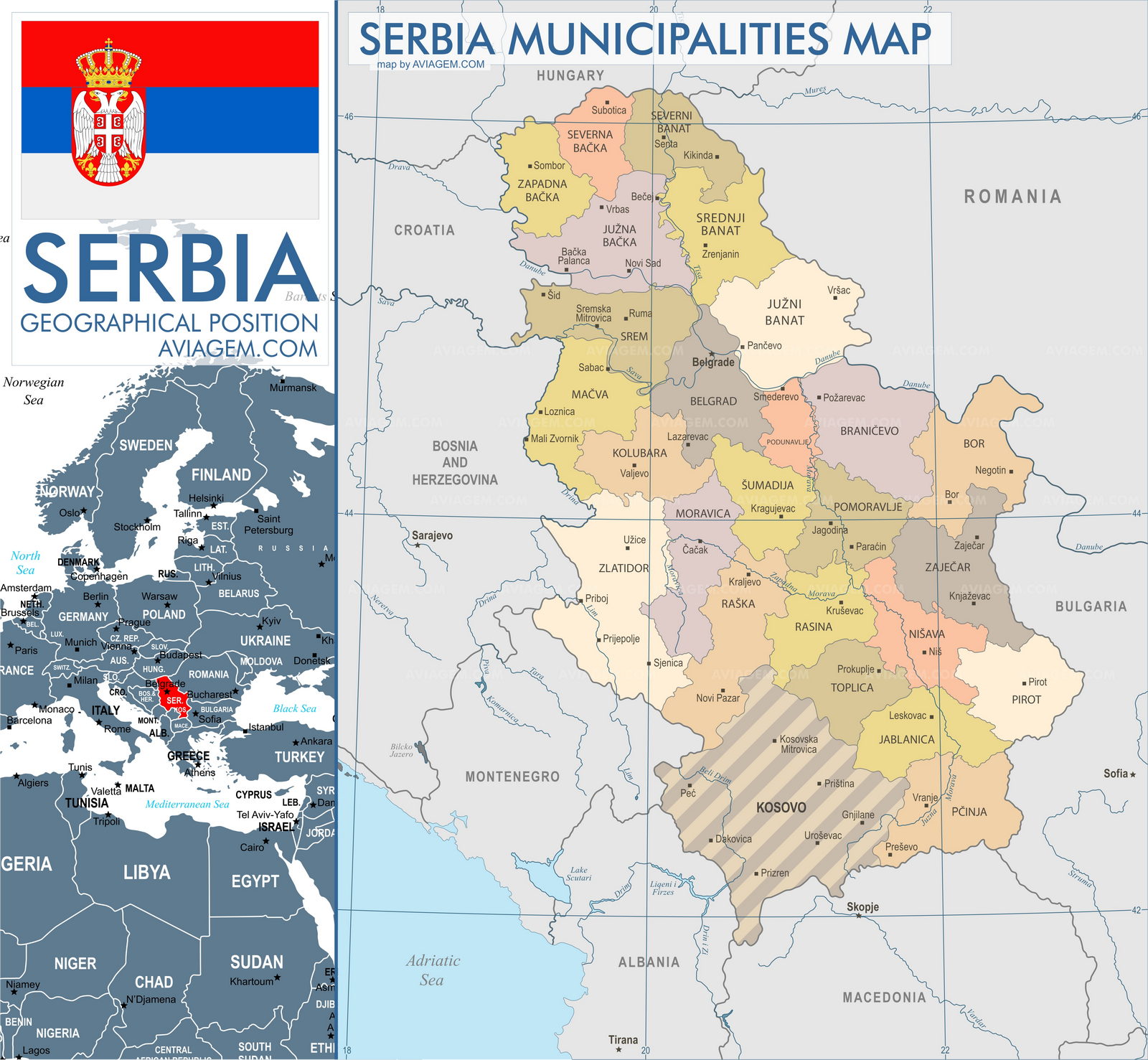 Serbia map