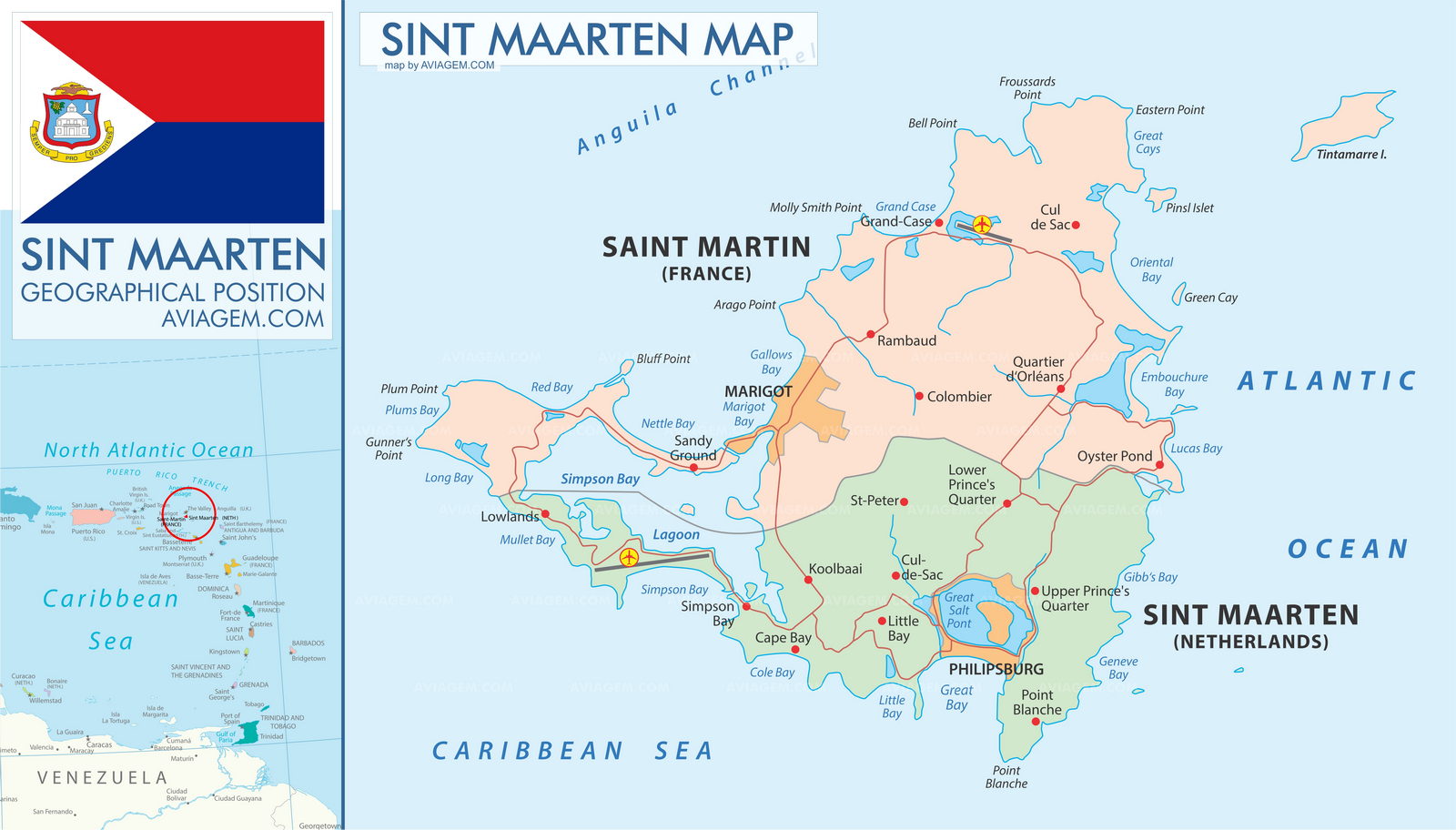 Sint Maarten map