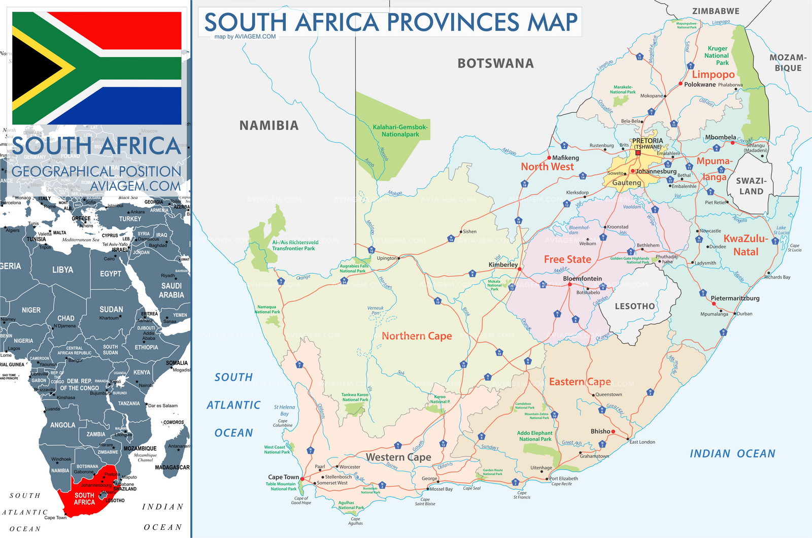 South Africa map