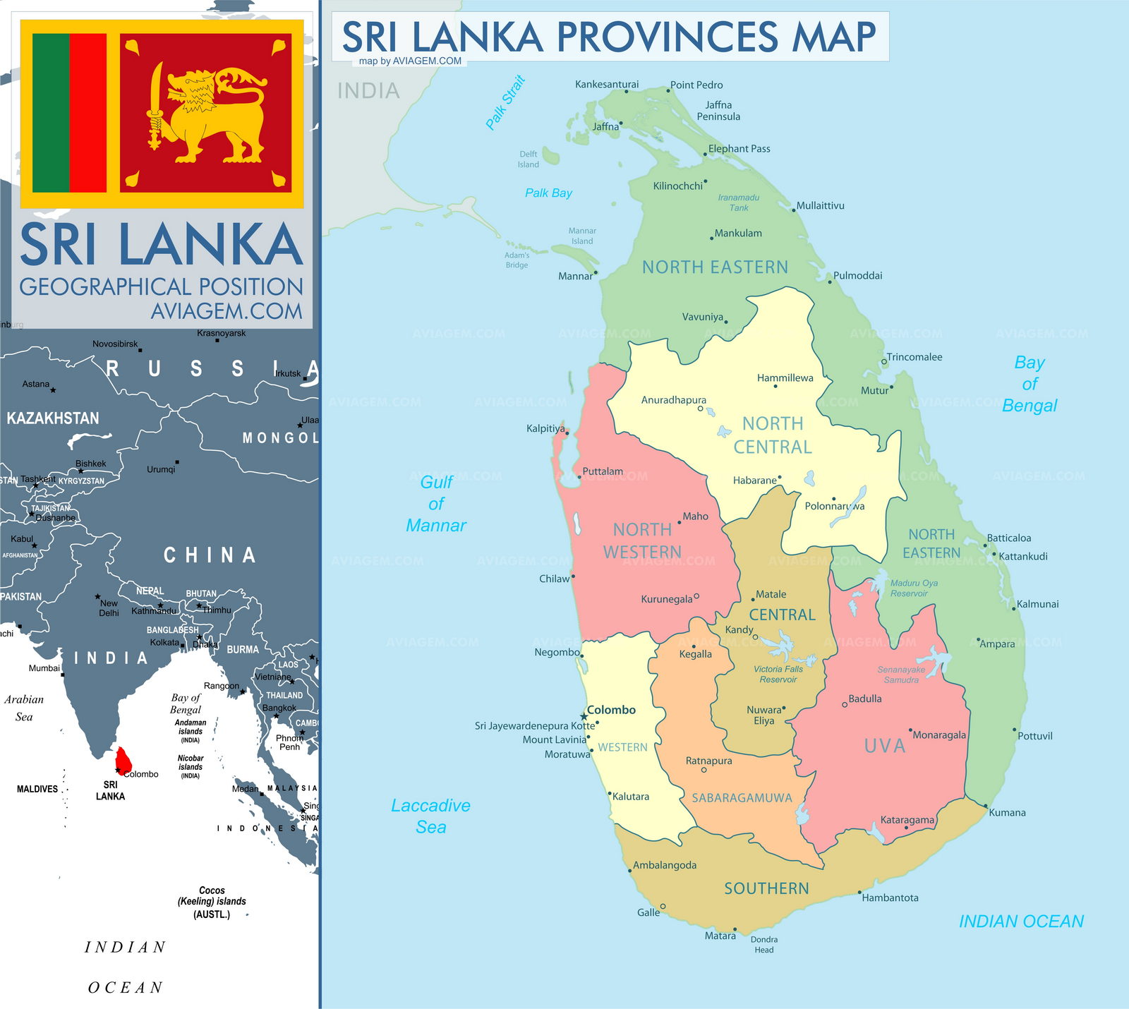 Sri Lanka map