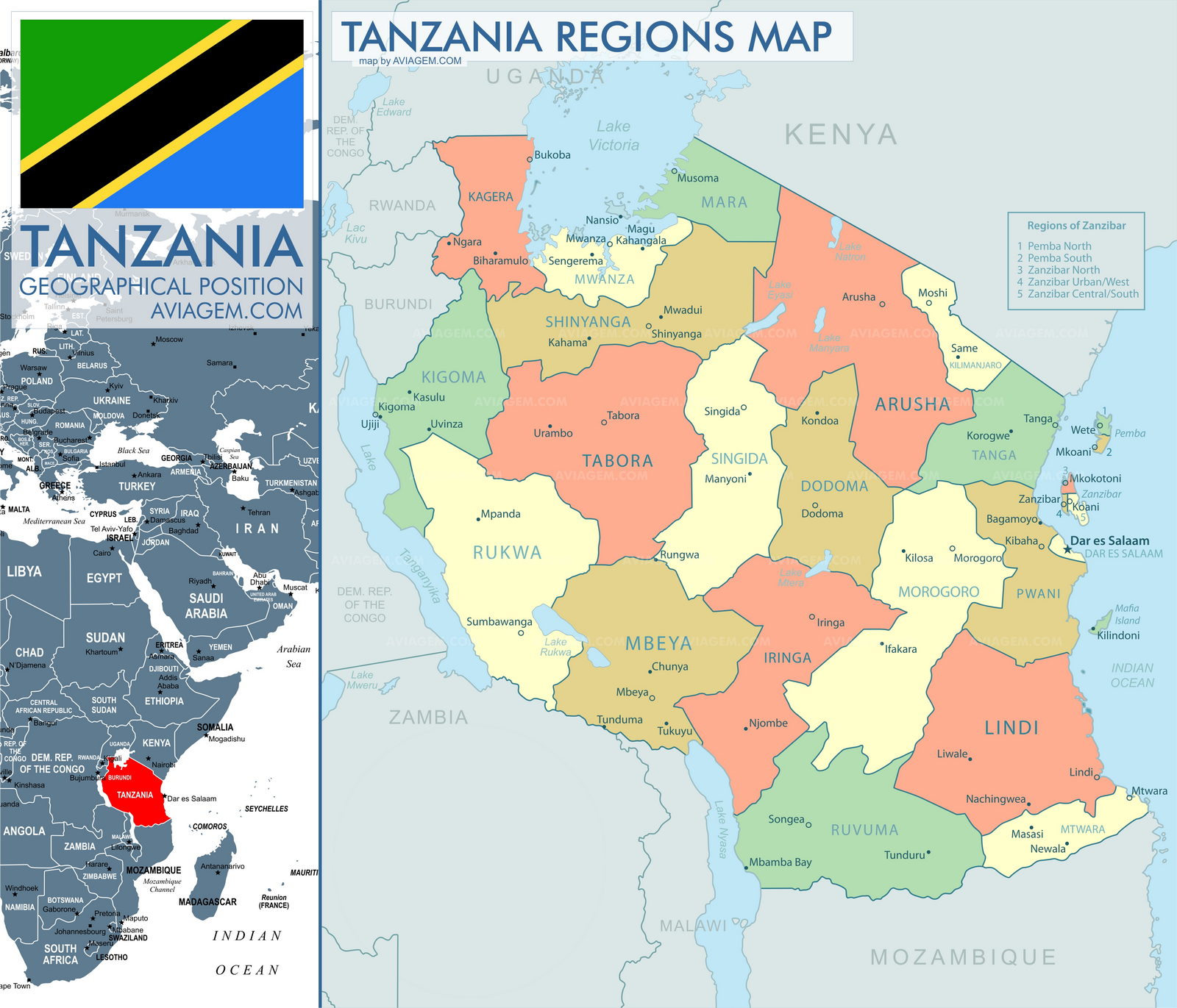 Tanzania map