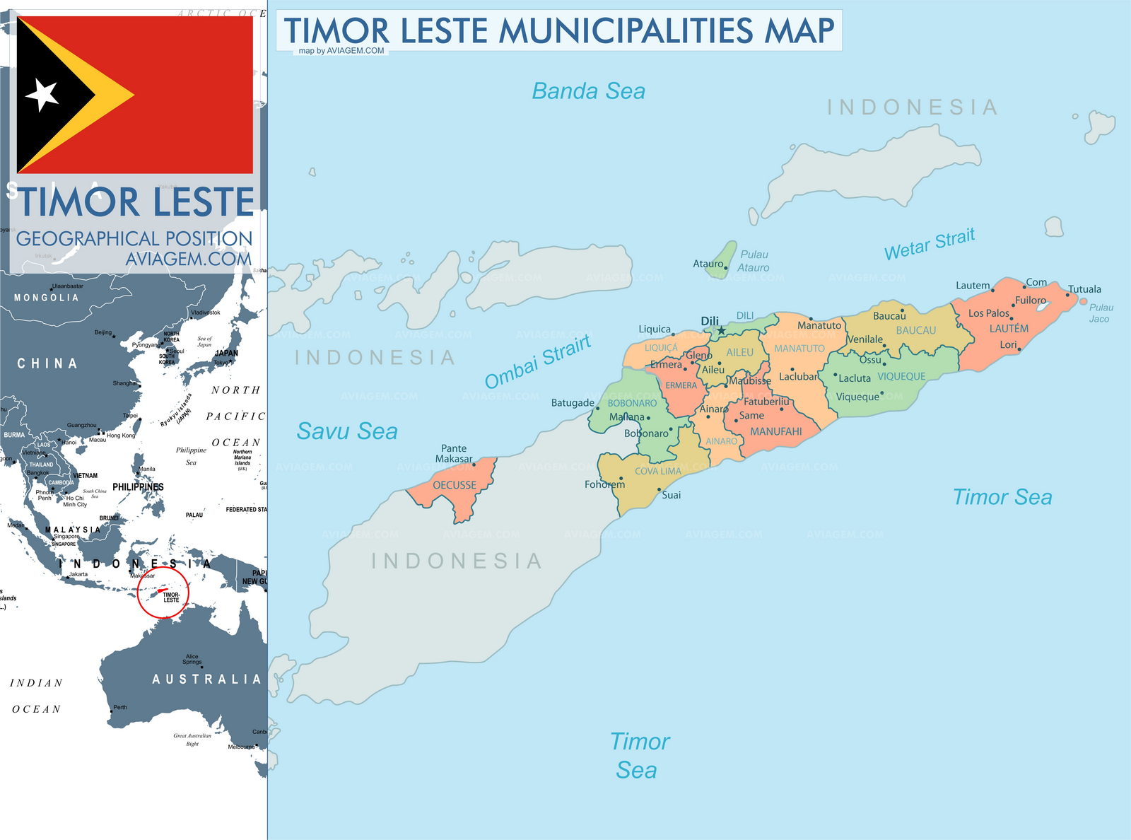 Timor Leste map