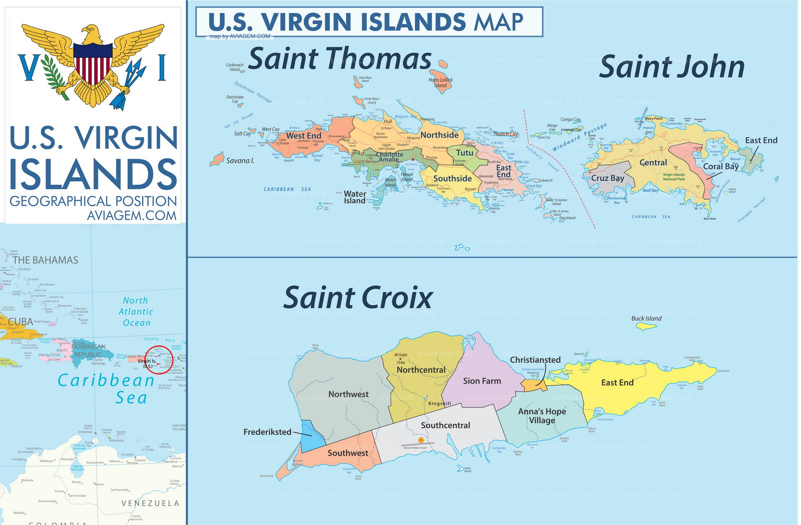 Trade Winds 2x3 Foot USA & Virgin Islands Flag Set With Friendship Lapel Pin - Polyester