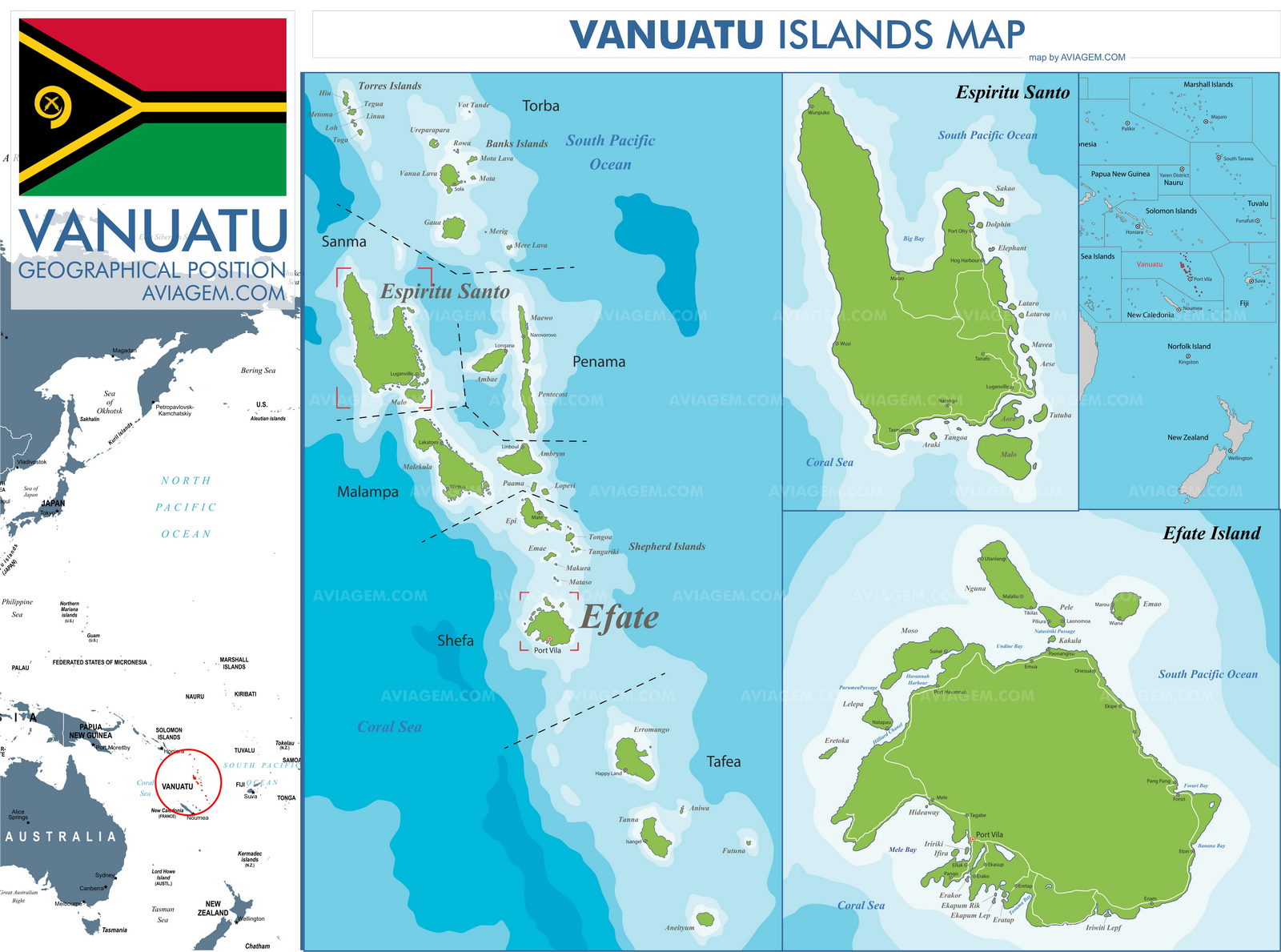 Vanuatu map