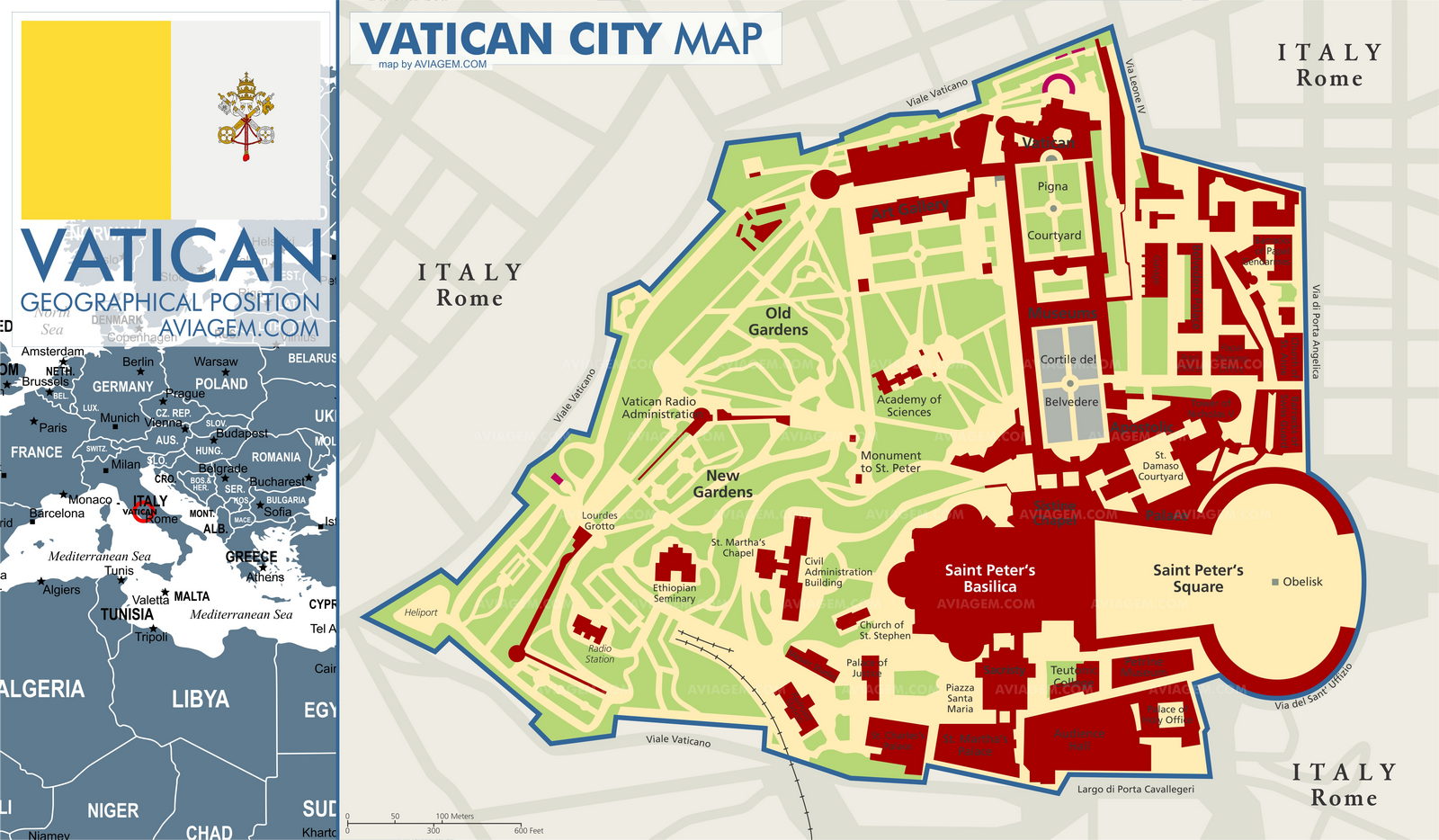 Vatican map